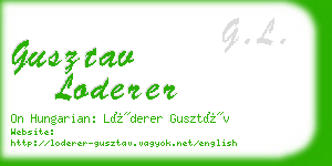 gusztav loderer business card